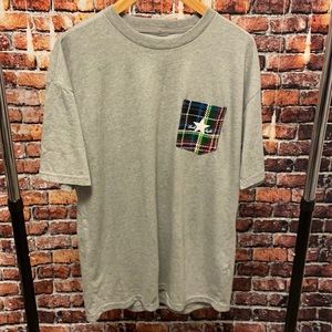 Converse Chuck Taylor short sleeve teeshirt men’s medium grey plaid like new